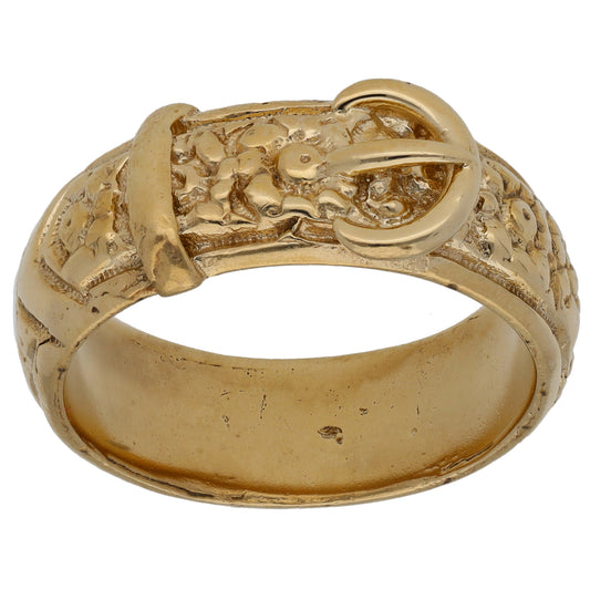 9ct Gold Buckle Ring Size X