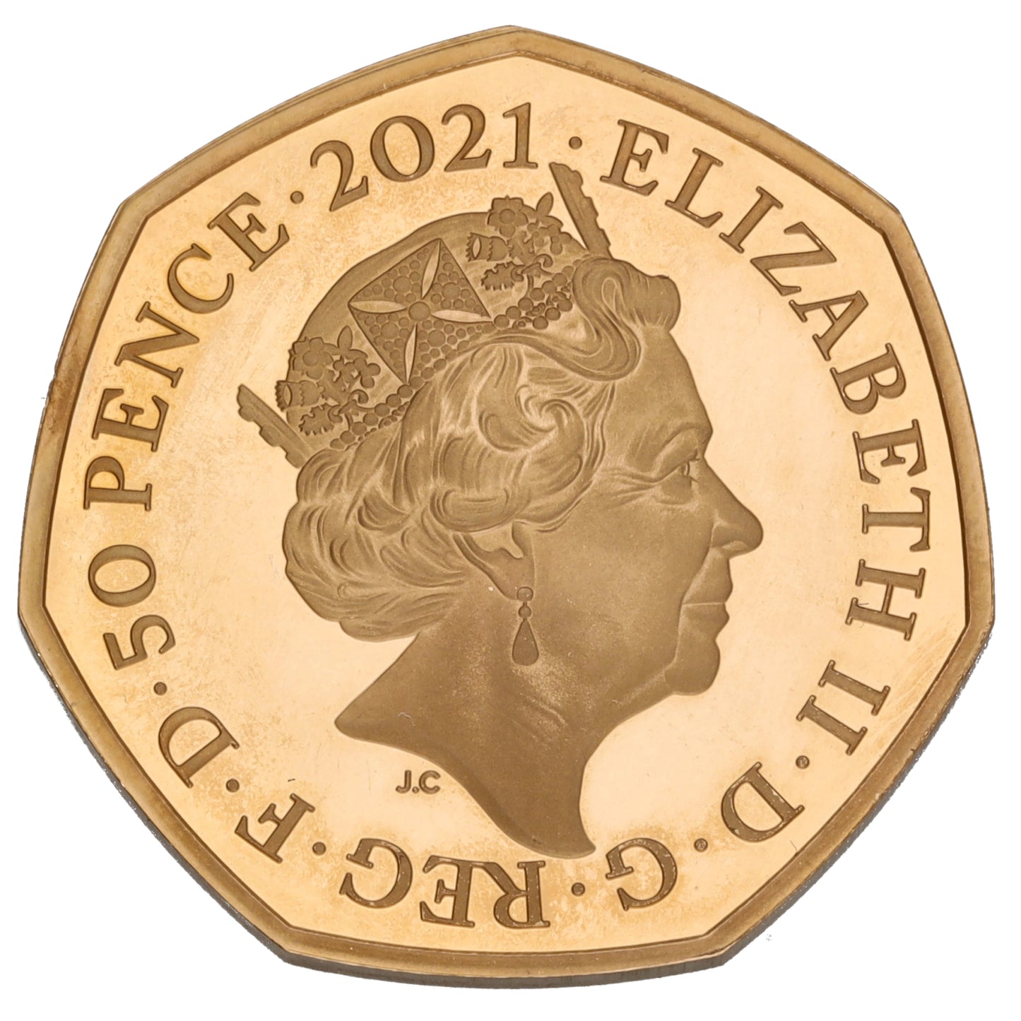 22ct Gold John Logie Baird Television Pioneer 50 Pence Coin 2021