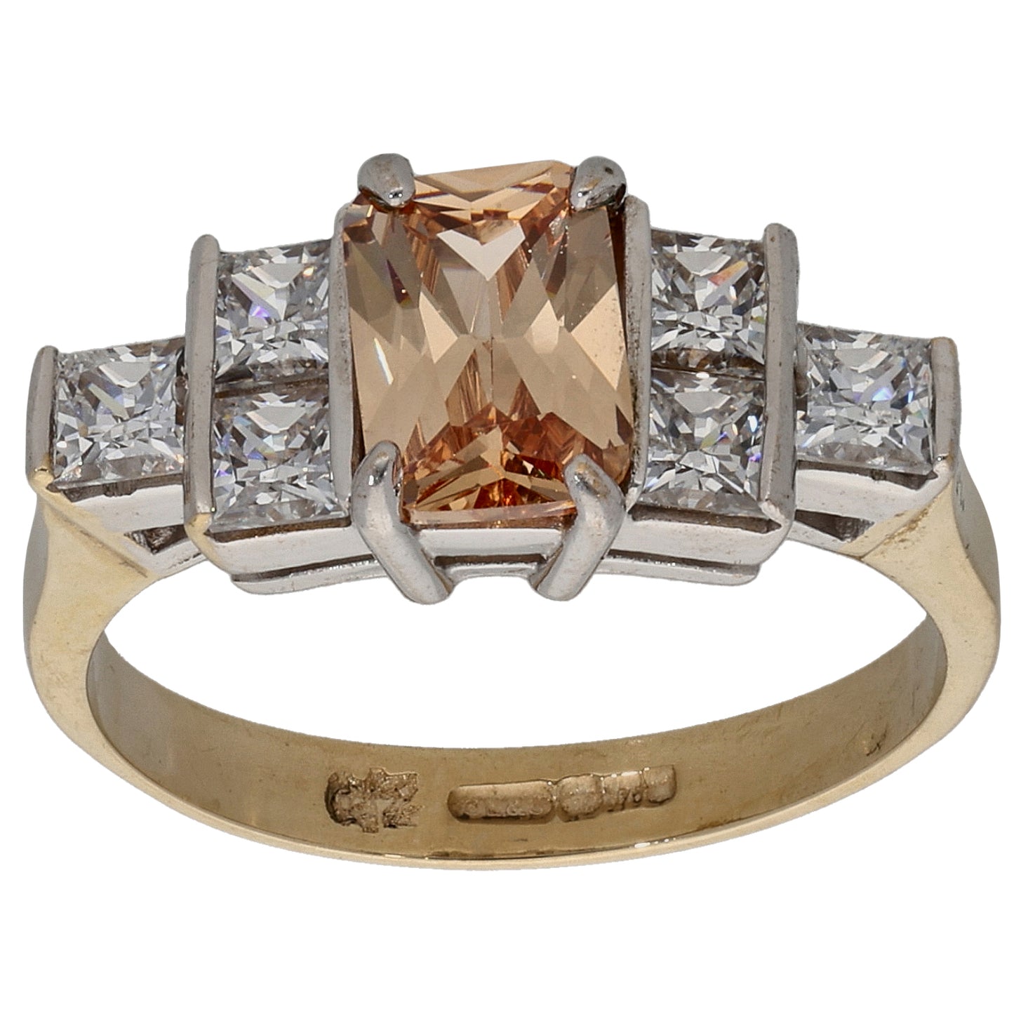 9ct Gold Imitation Dress/Cocktail Ring Size K