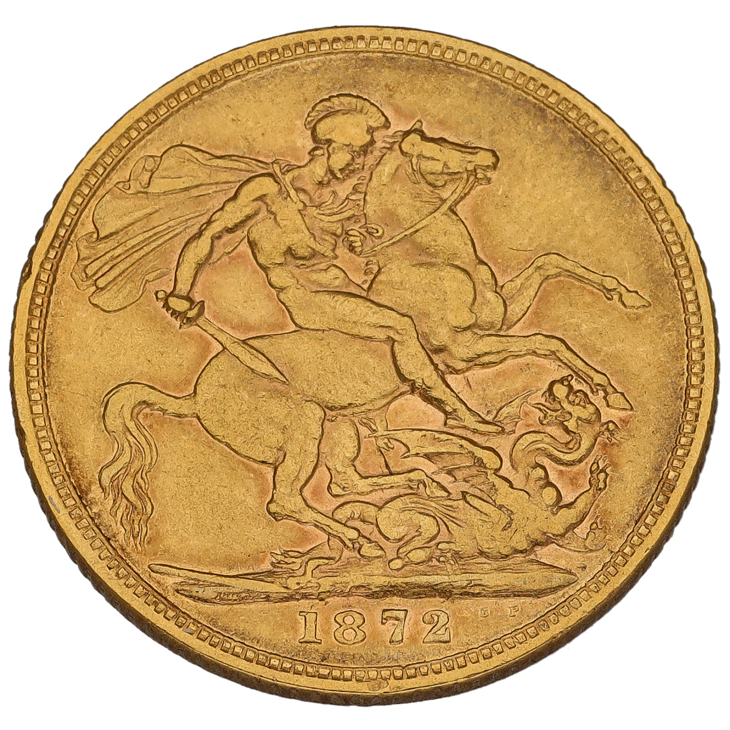 22ct Gold Queen Victoria Full Sovereign Coin 1872