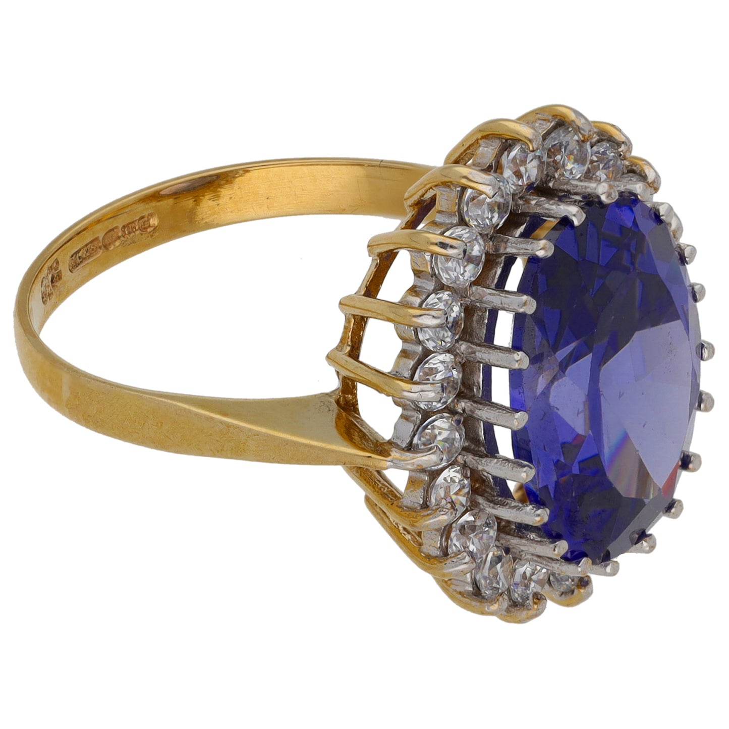 9ct Gold Imitation Dress/Cocktail Ring Size Q