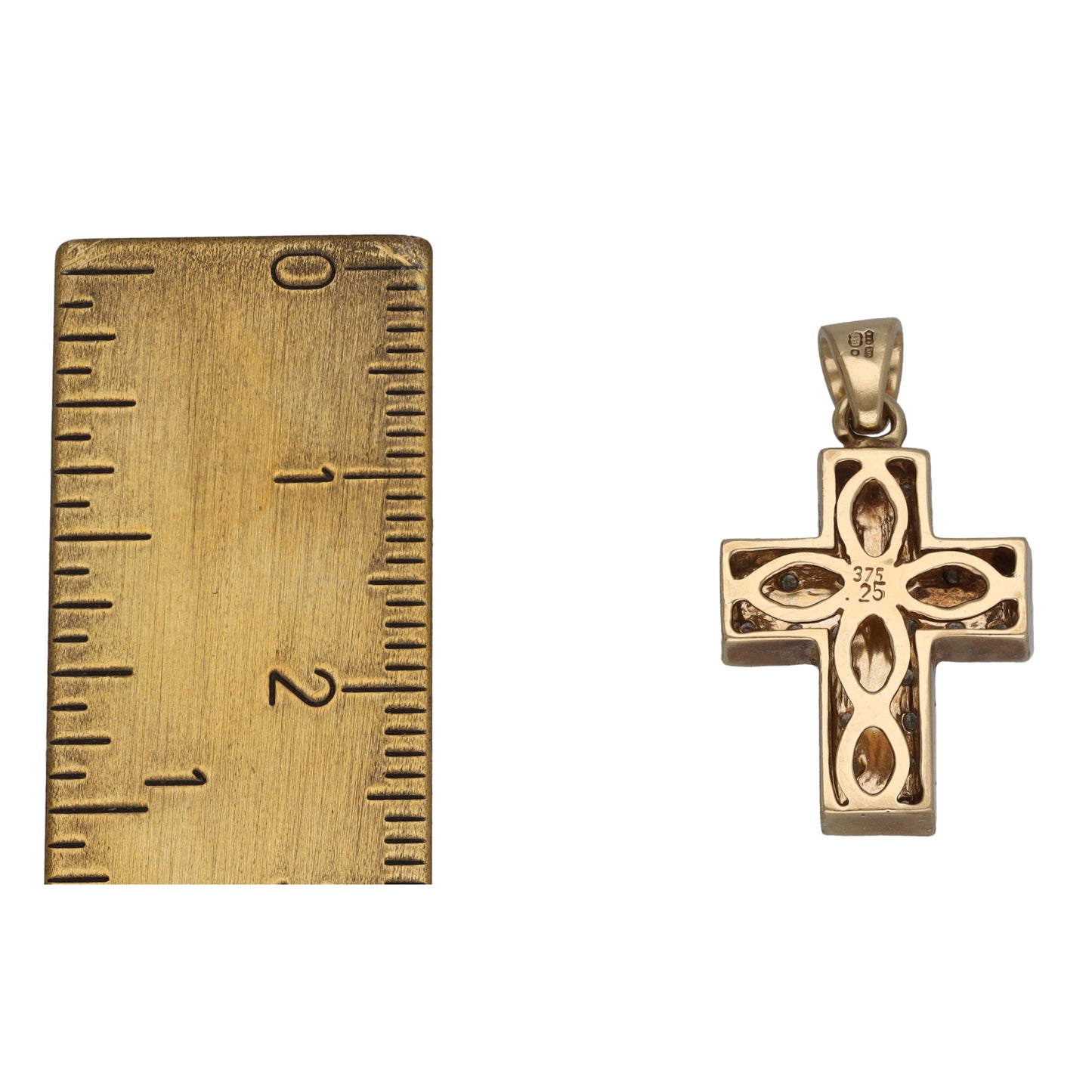 9ct Gold 0.25ct Diamond Cross Pendant