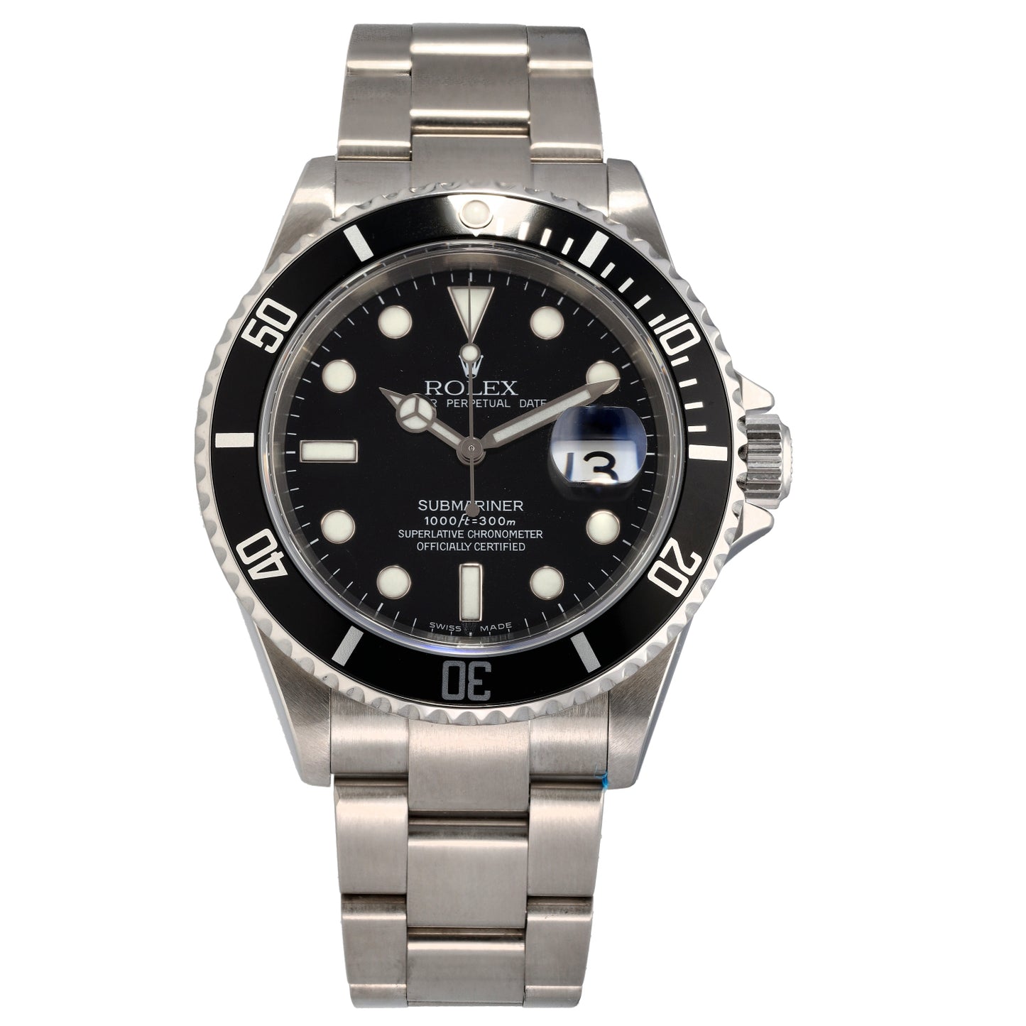 Rolex Submariner 16610 40mm Stainless Steel Watch