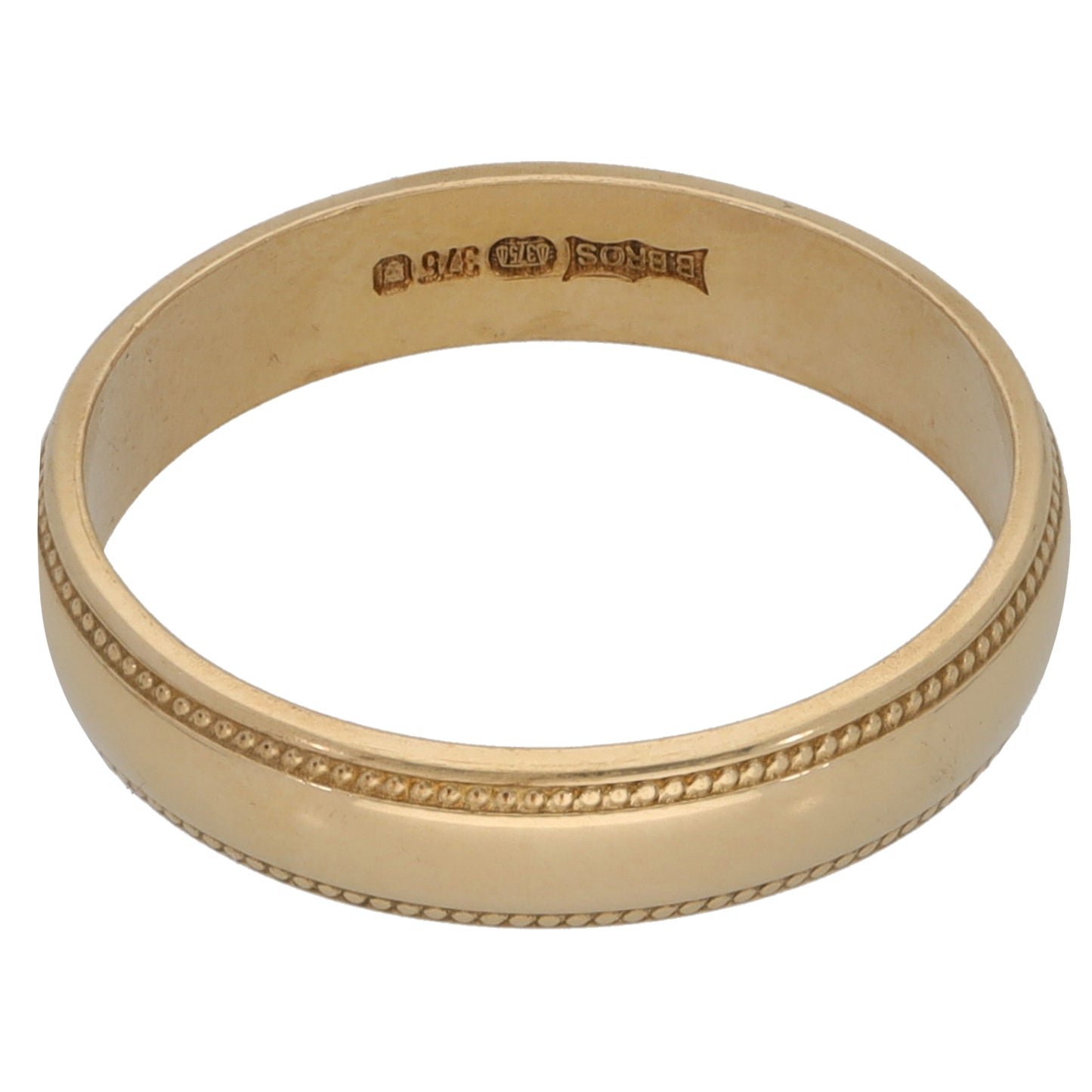 9ct Gold Plain Wedding Ring Size N