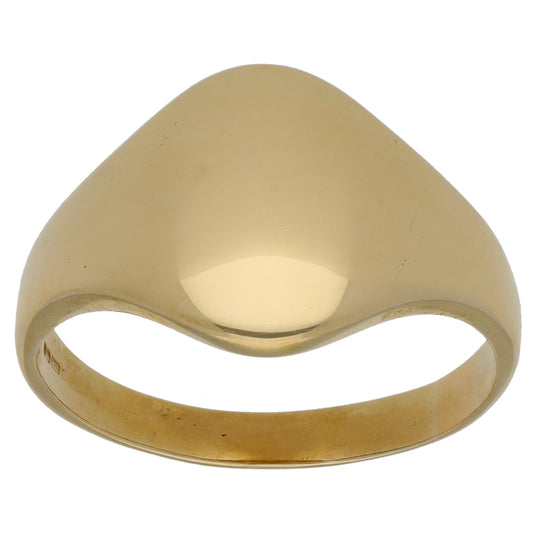 9ct Gold Plain Signet Ring Size V