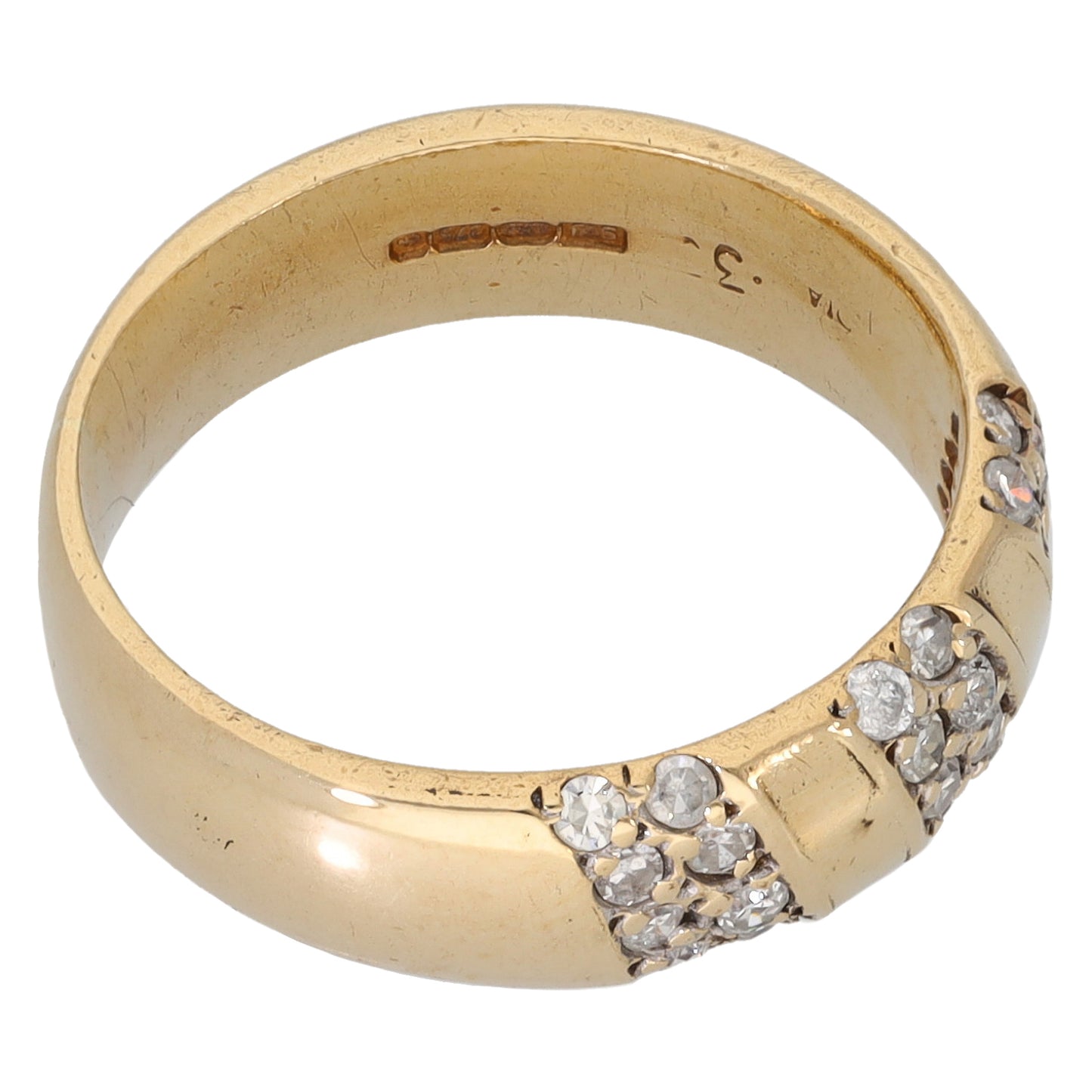 9ct Gold 0.33ct Diamond Dress/Cocktail Ring Size L