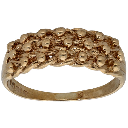 9ct Gold Keeper Ring Size M