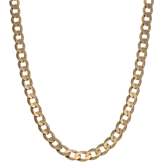 9ct Gold Curb Chain 18"