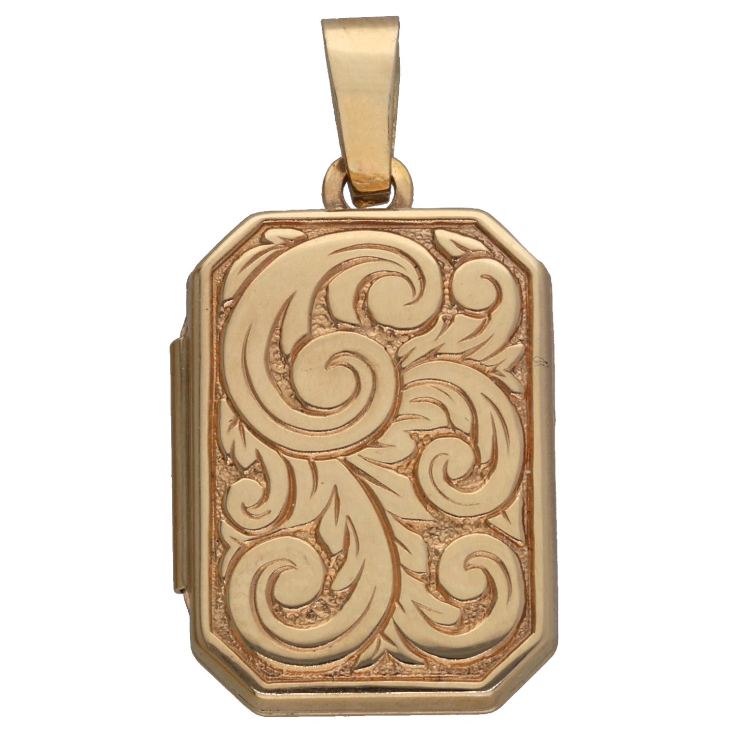 9ct Gold Patterned Locket Pendant