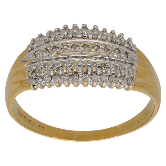 9ct Gold 0.29ct Diamond Dress/Cocktail Ring Size U