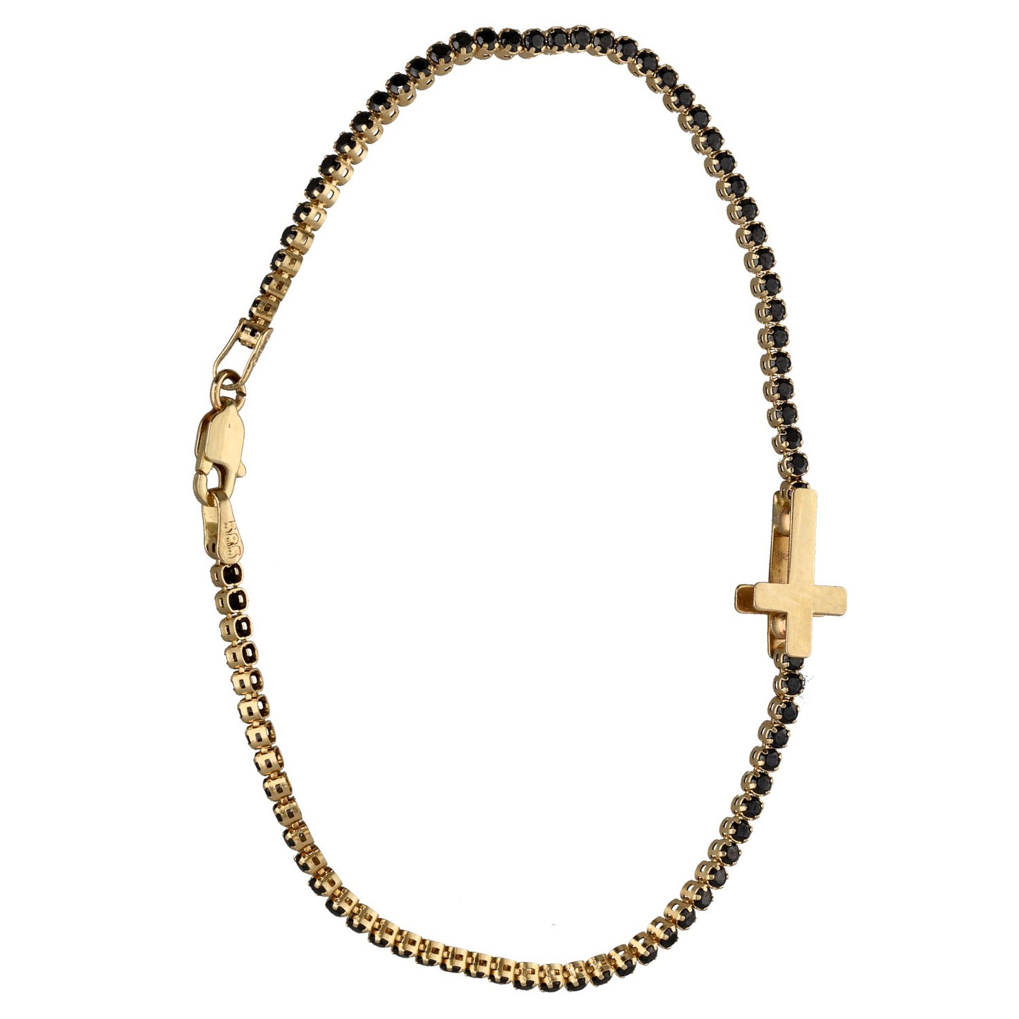 14ct Gold Imitation Gems Line/Tennis Bracelet