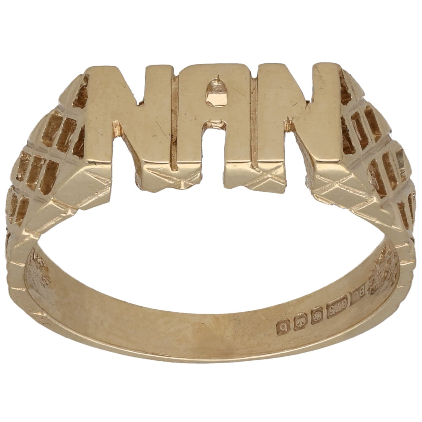 9ct Gold Nan Ring Size N