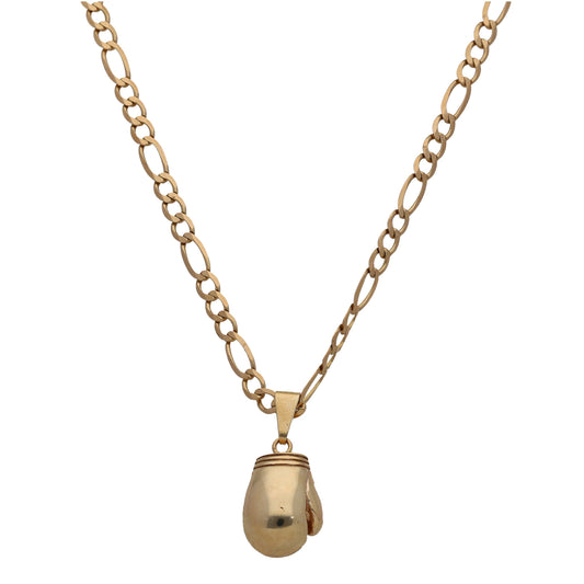 9ct Gold Boxing Glove Pendant With Chain
