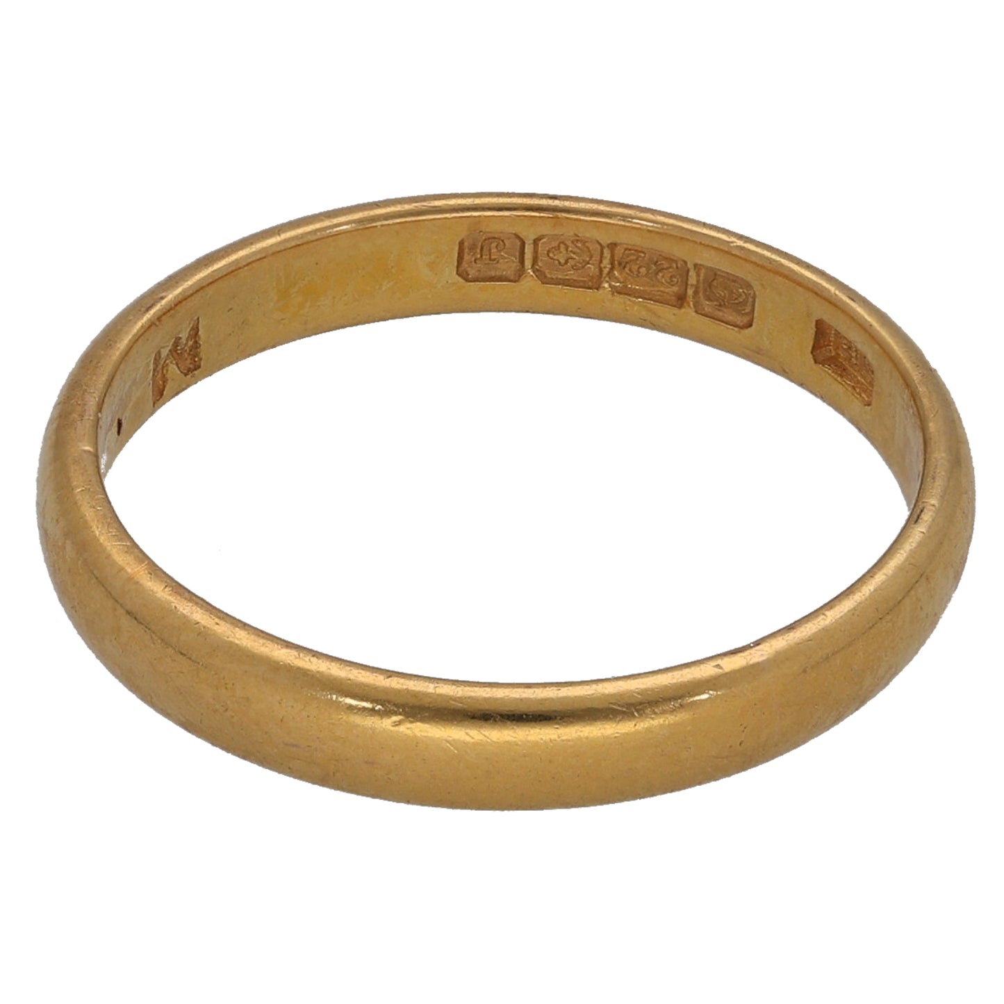 22ct Gold Plain Wedding Ring Size O