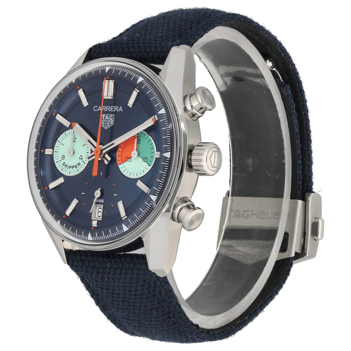 Tag Heuer Carrera Chronograph Skipper CBS2213 39mm Stainless Steel Watch