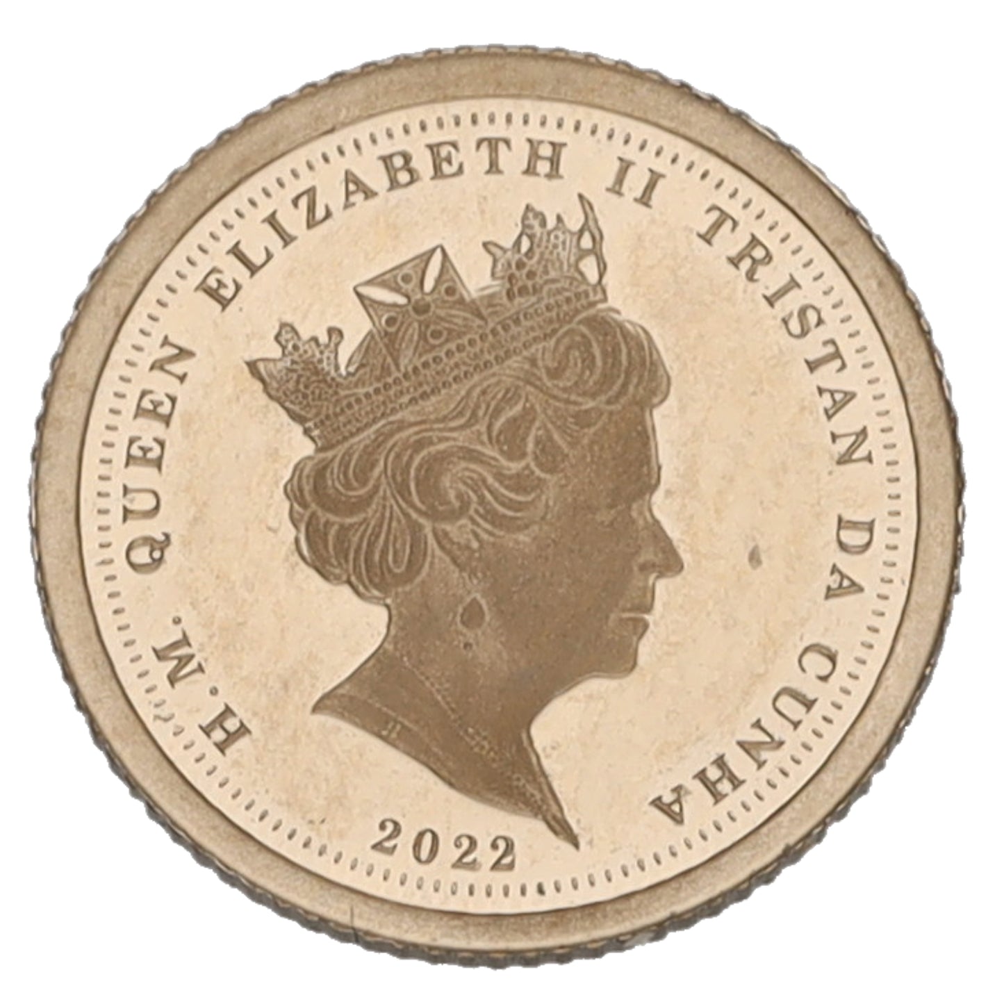 22ct Gold Queen Elizabeth II Platinum Jubilee Eighth Sovereign Coin 2022