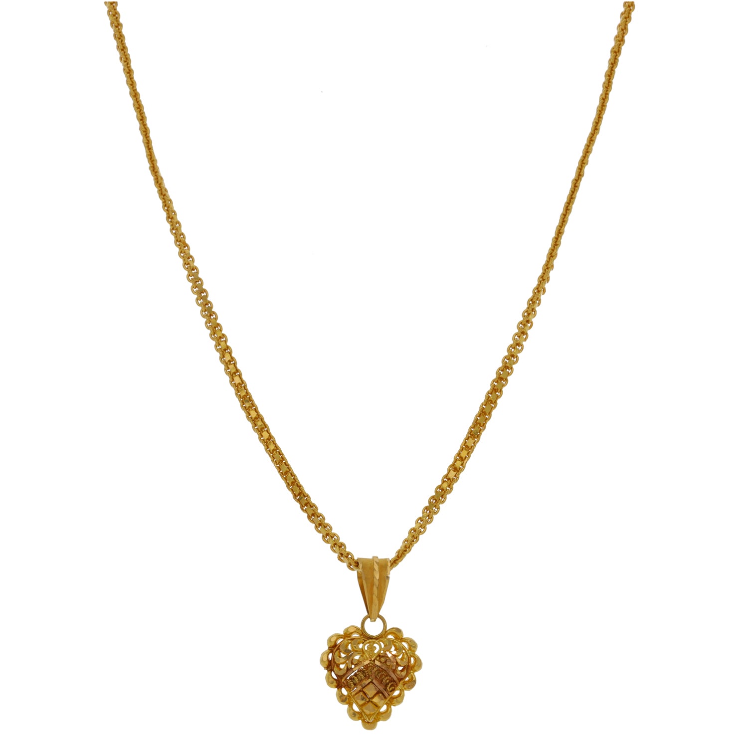 22ct Gold Alternative Pendant With Chain | H&T