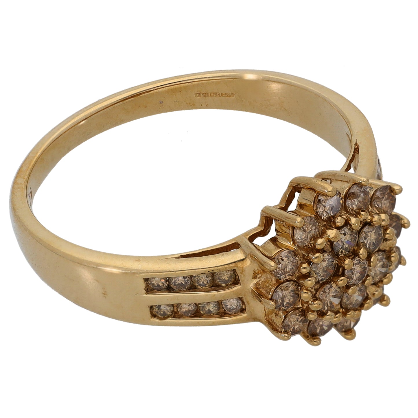 9ct Gold 0.54ct Diamond Cluster Ring Size S