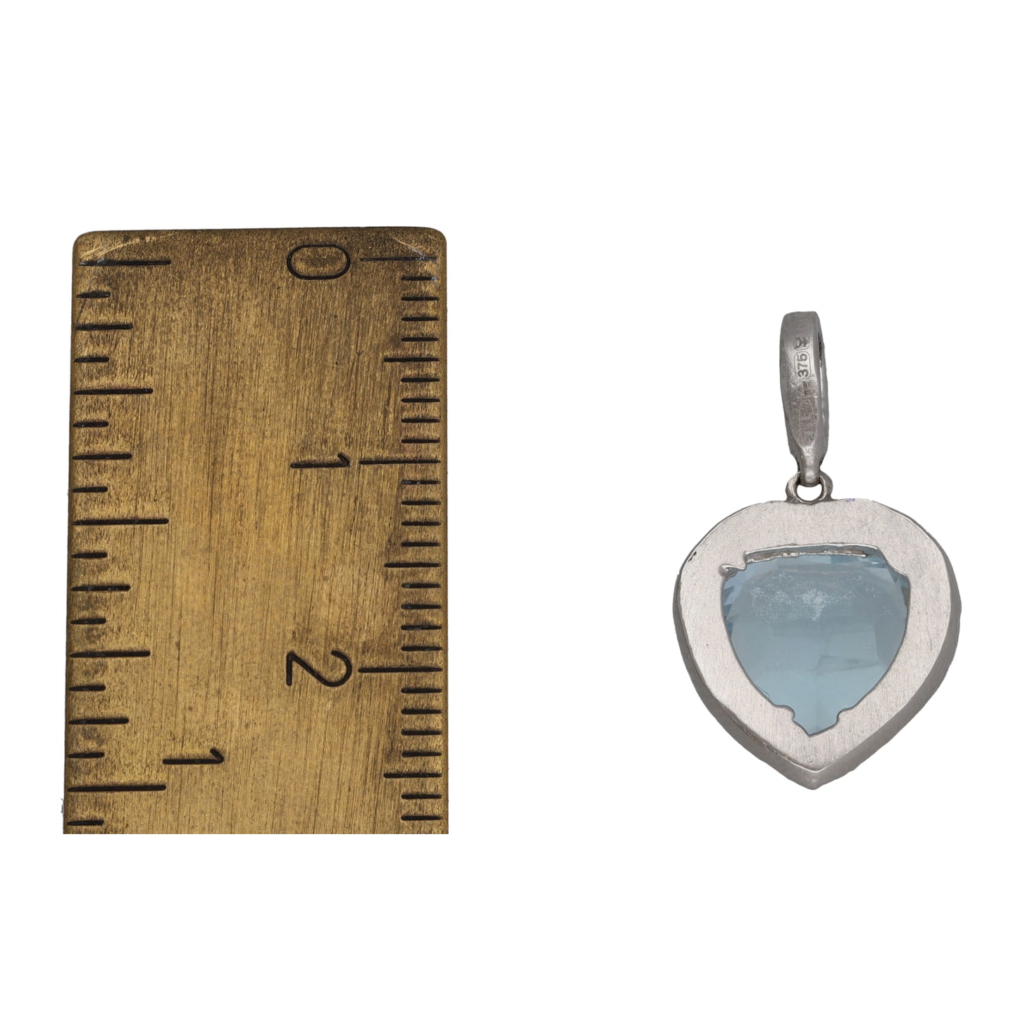 9ct White Gold 0.005ct Diamond Heart Pendant