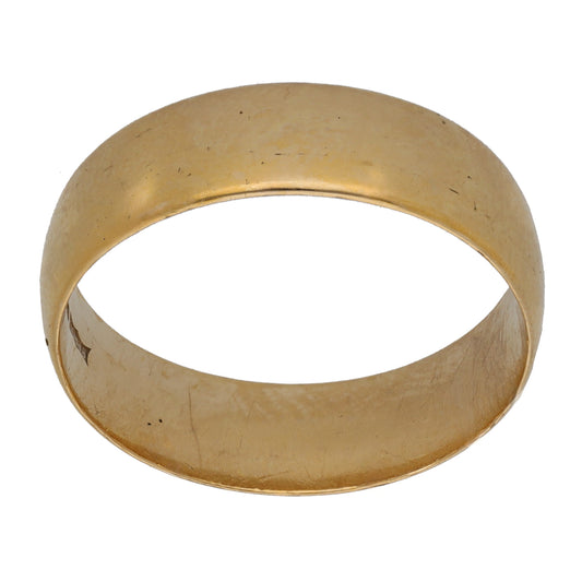 9ct Gold Plain Wedding Ring Size S