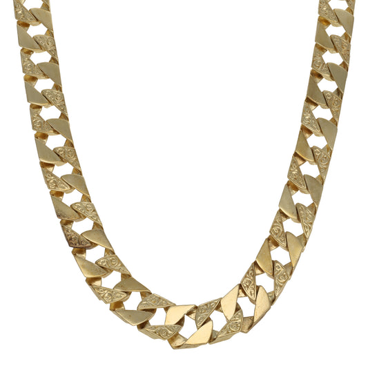 9ct Gold Curb Chain 18"
