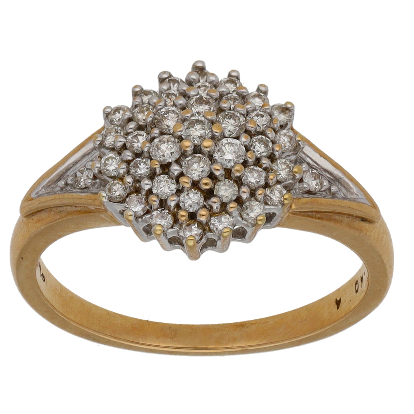 9ct Gold 0.40ct Diamond Cluster Ring Size K