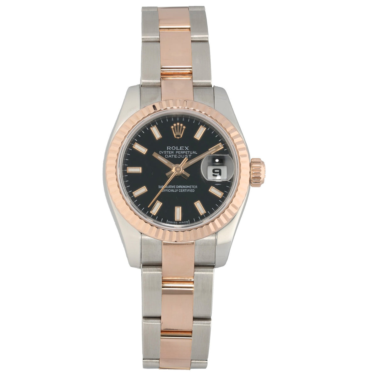 Rolex Lady Datejust 179171, stainless steel and 18ct rose gold case and bracelet