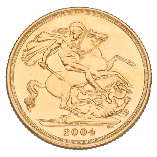 22ct Gold Queen Elizabeth II Full Sovereign Coin 2004