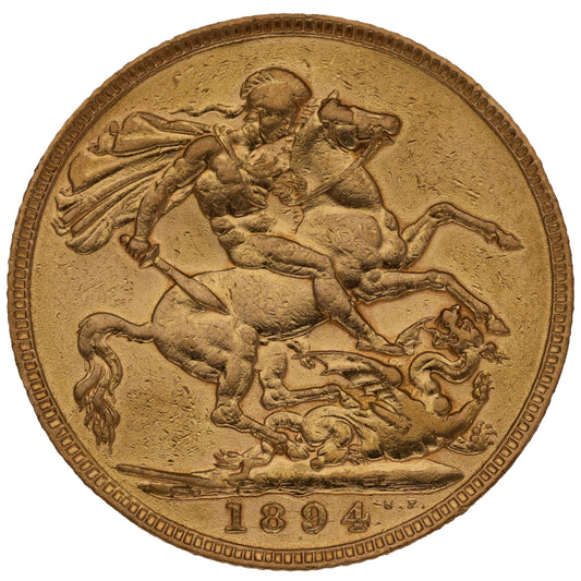 22ct Gold Queen Victoria Full Sovereign Coin 1894