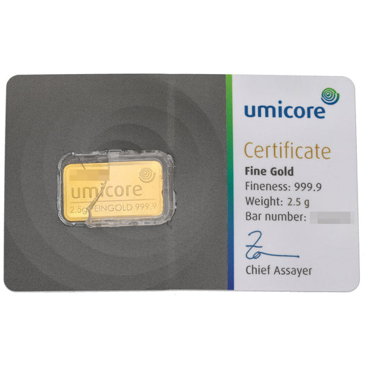 24ct 2.5g Gold Bar