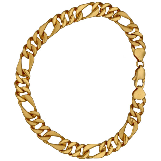 New 22ct Gold Figaro Bracelet