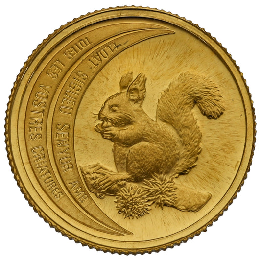 24ct Gold Andorra 5 Diners Coin 1994