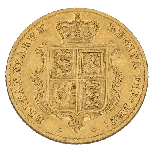 22ct Gold Queen Victoria Half Sovereign Coin 1852