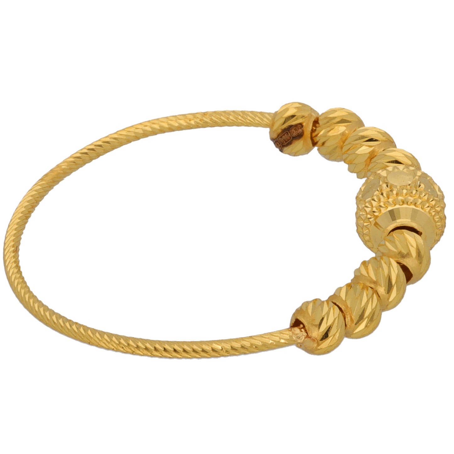 New 22ct Gold 1 Row Bead Ring