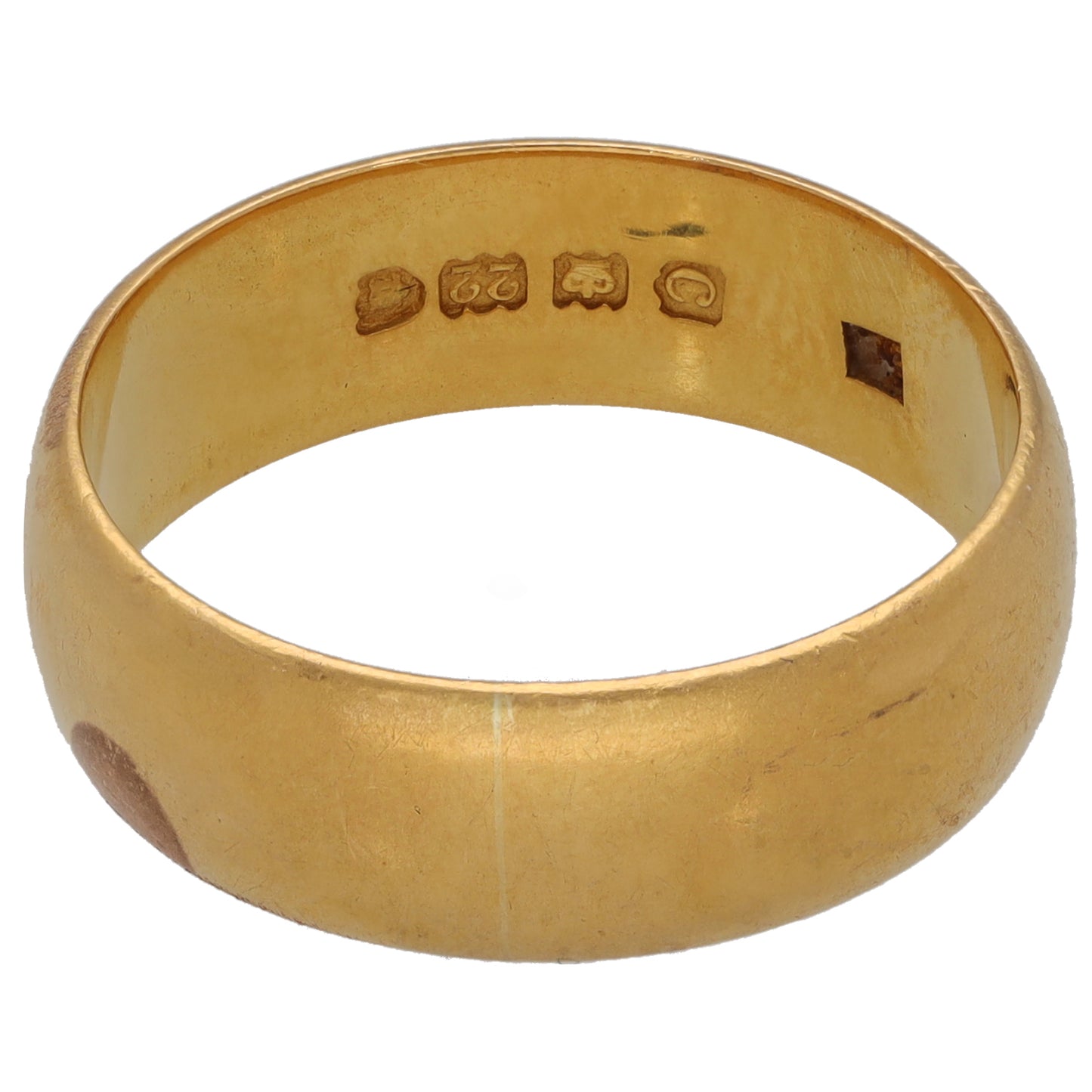 22ct Gold Plain Wedding Ring Size S