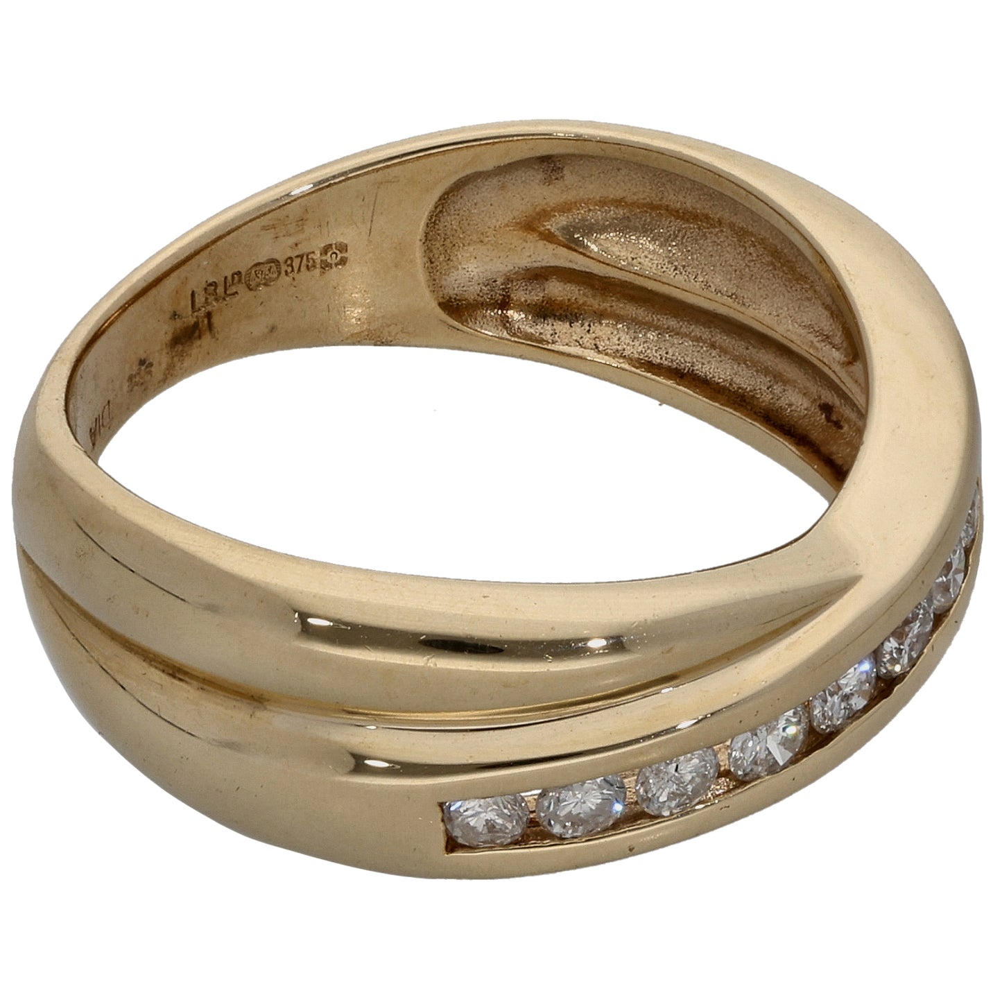 9ct Gold 0.25ct Diamond Half Eternity Ring Size K
