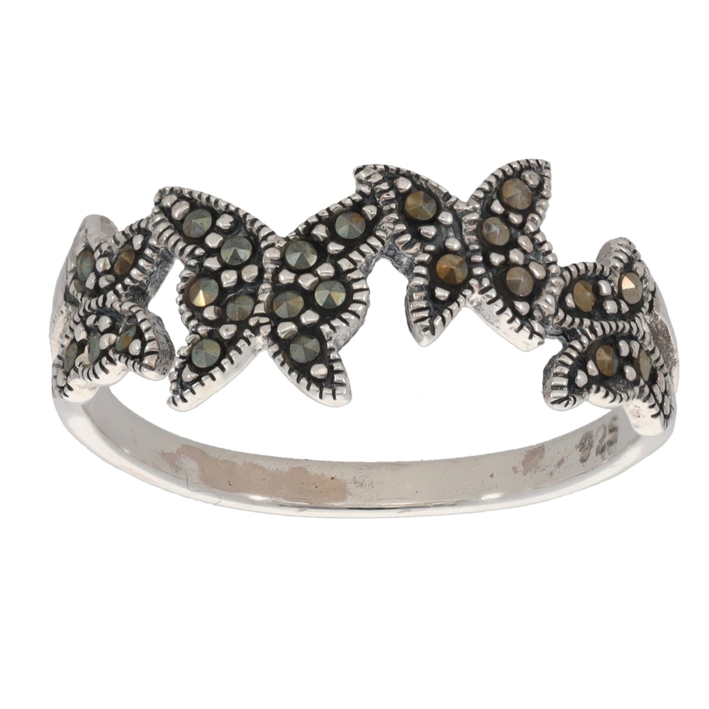 Sterling Silver Marcasite Butterfly Ring