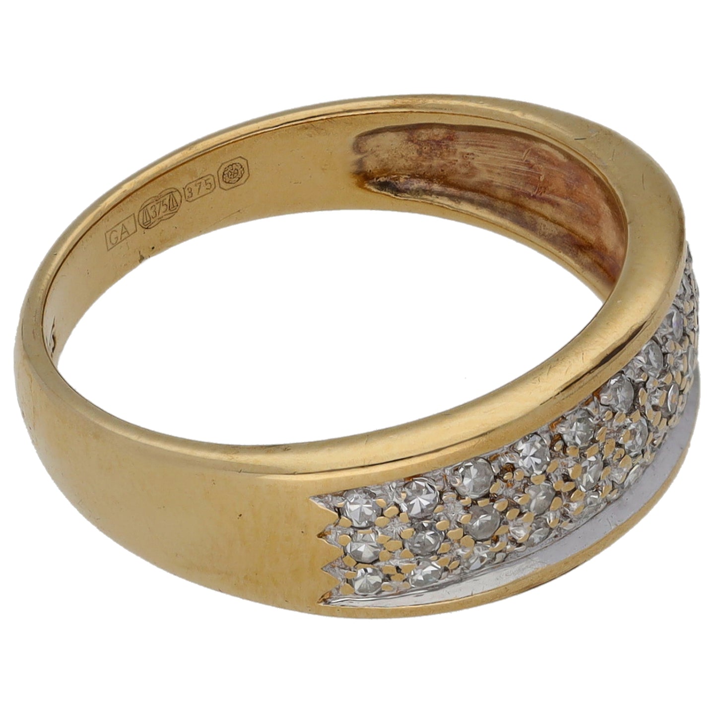 9ct Gold 0.25ct Diamond Alternative Ring Size M