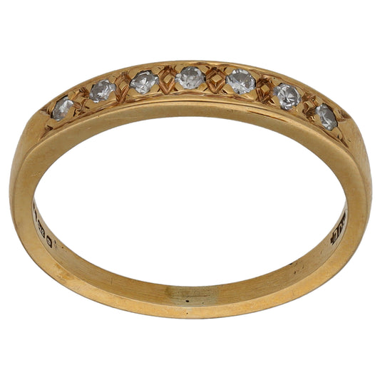 9ct Gold 0.21ct Diamond Half Eternity Ring Size N