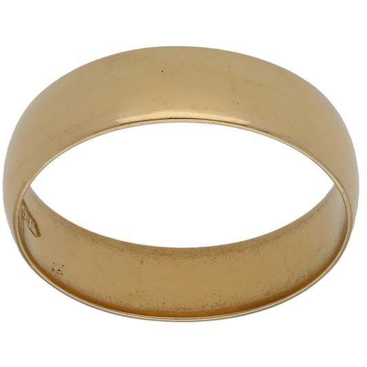 9ct Gold Plain Wedding Ring Size T