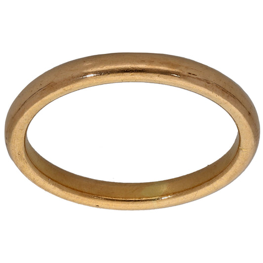 22ct Gold Plain Wedding Ring Size L