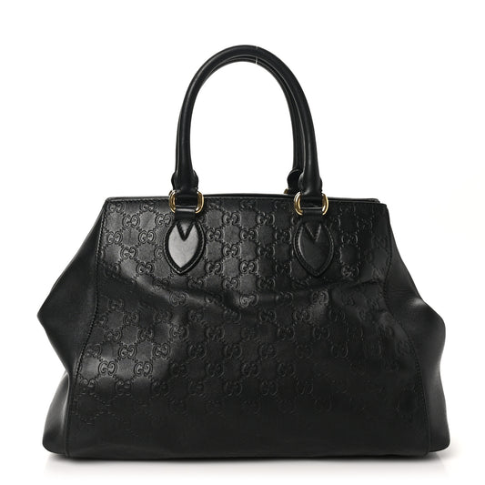 Gucci Soft Guccissima Tote Leather Bag - Black