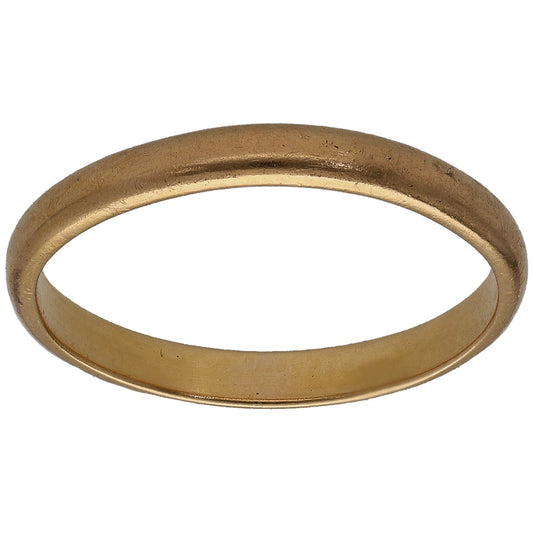 22ct Gold Plain Wedding Ring Size M