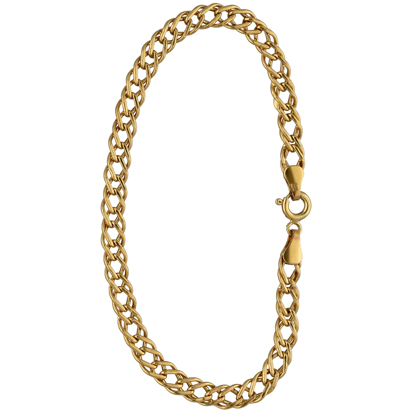 9ct Gold Double Curb Bracelet