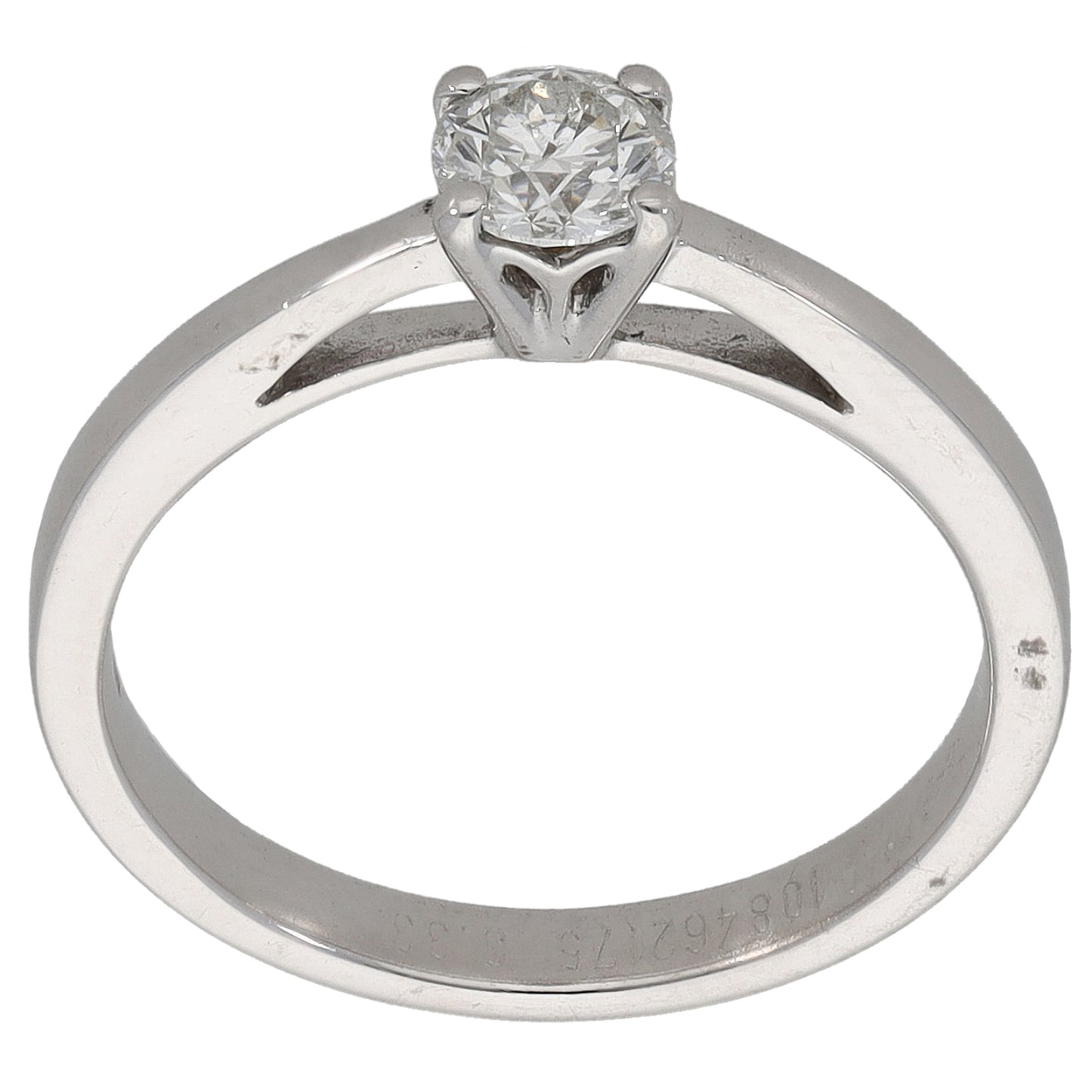 18ct White Gold 0.33ct Diamond Solitaire Ring Size K