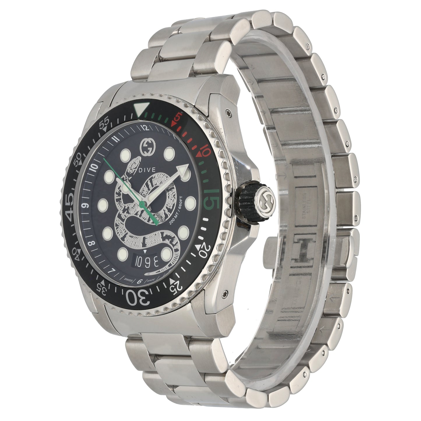 Gucci Dive YA136218 45mm Stainless Steel Watch