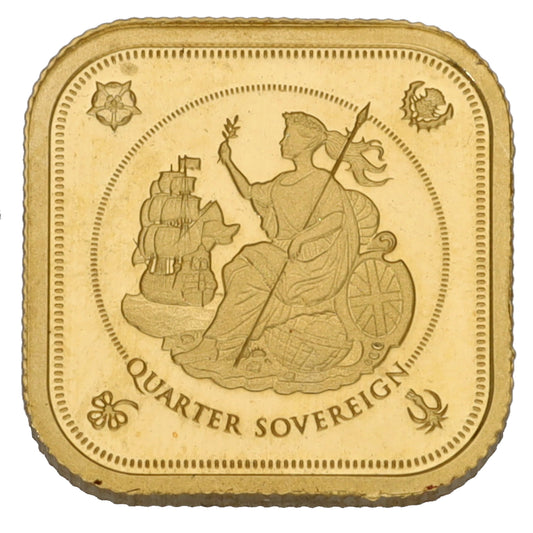 22ct Gold Queen Elizabeth II Quarter Sovereign Coin 2019