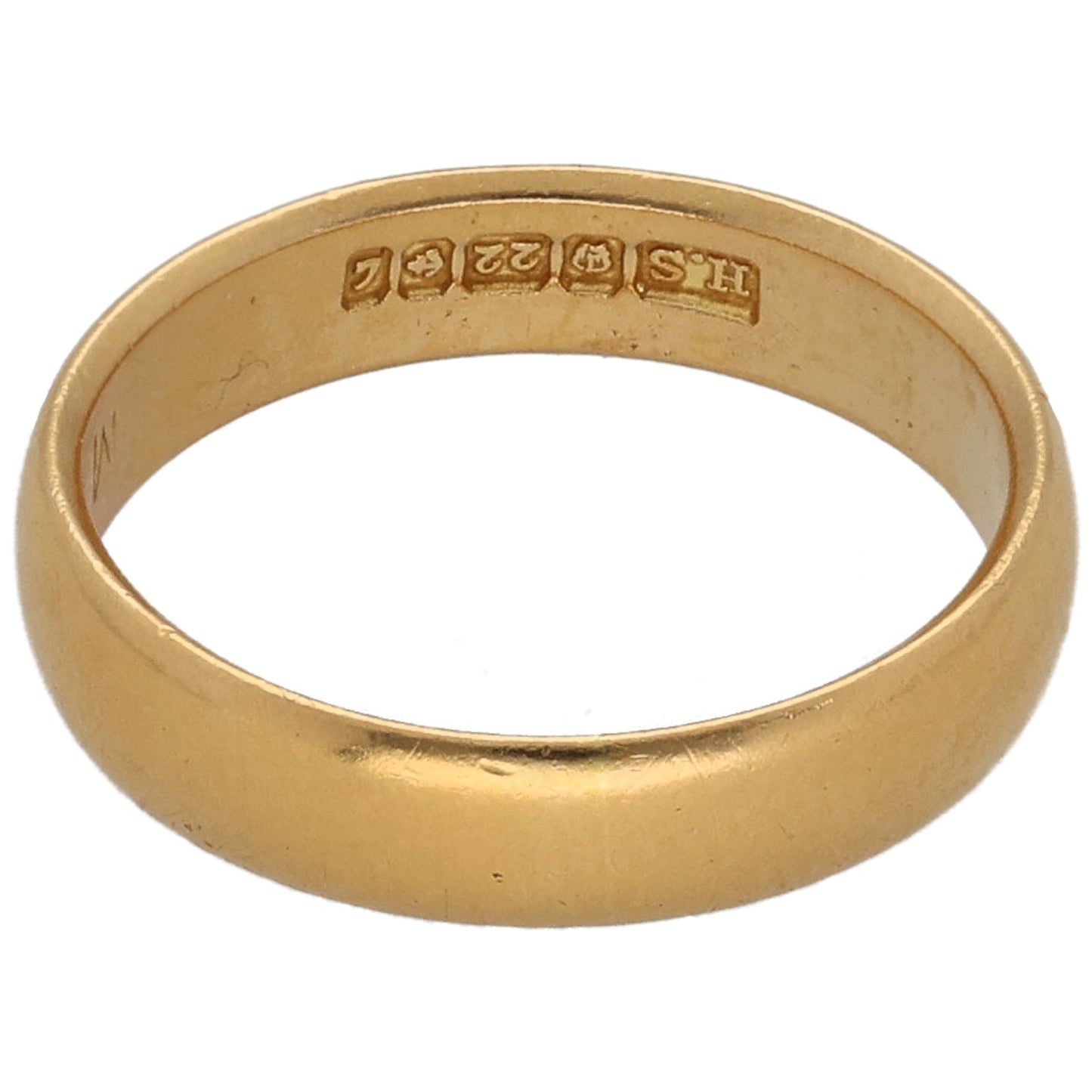 22ct Gold Plain Wedding Ring Size K