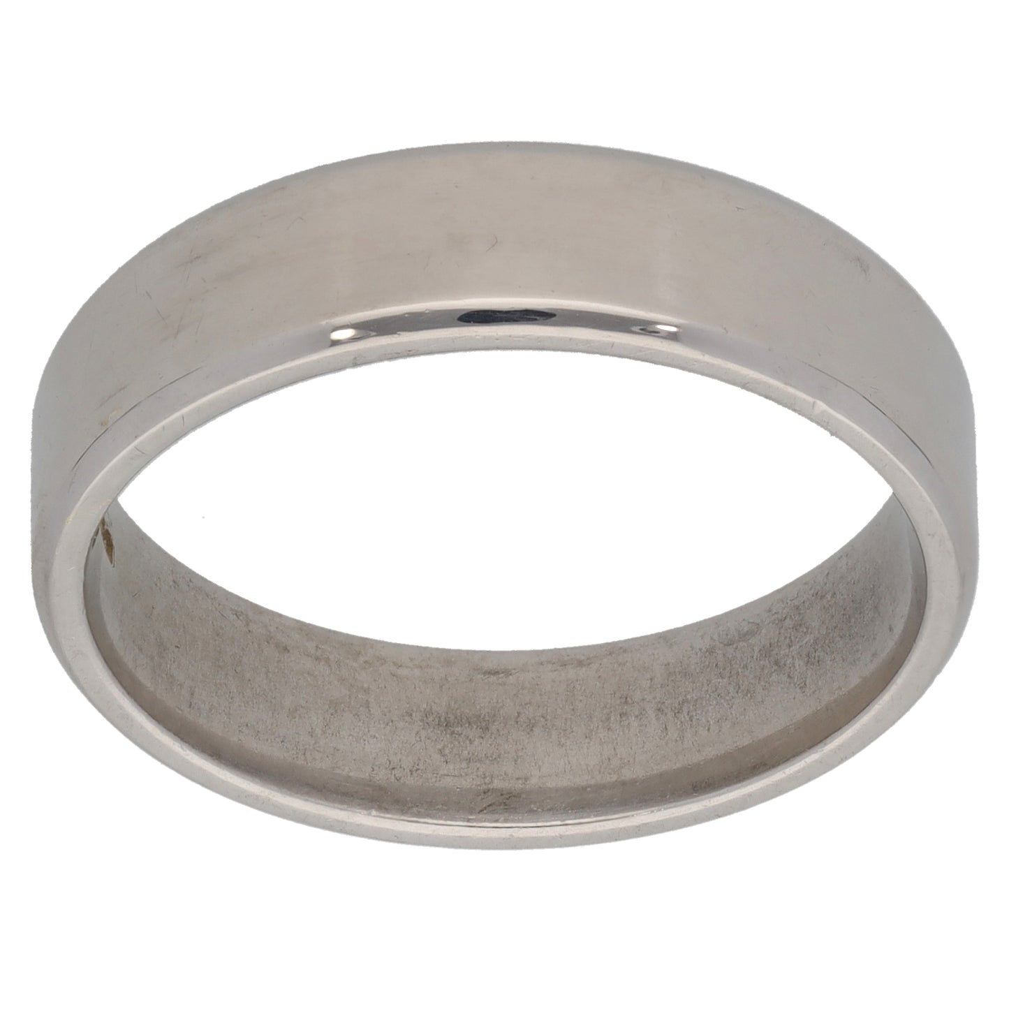 9ct White Gold Plain Wedding Ring Size W