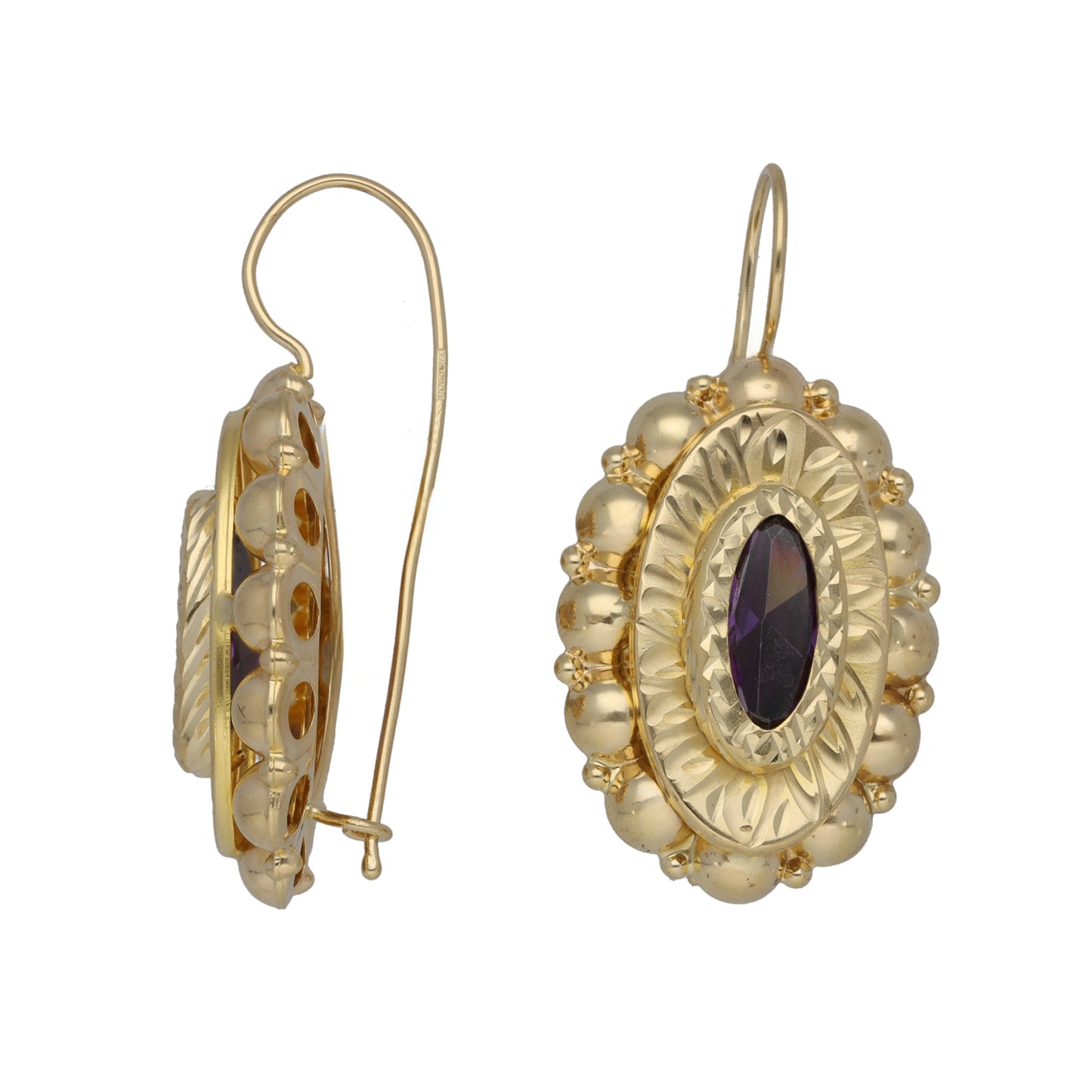 14ct Gold Imitation Gems Dress/Cocktail Earrings